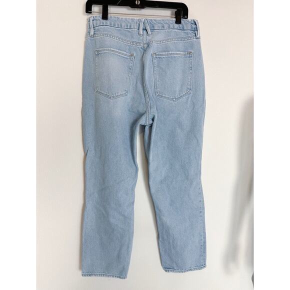 Good American Good Vintage Distressed Crop Jeans 31/12 Light Wash - Picture 3 of 10